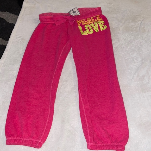 Victoria’s Secret hot pink “PINK” bling drawstring jogger sweatpants, size XS - Picture 2 of 10